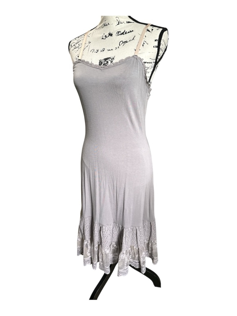 Matilda Jane Gray Women's Eyelet & Lace-Trim Cottage Tiered Slip Dress Extender